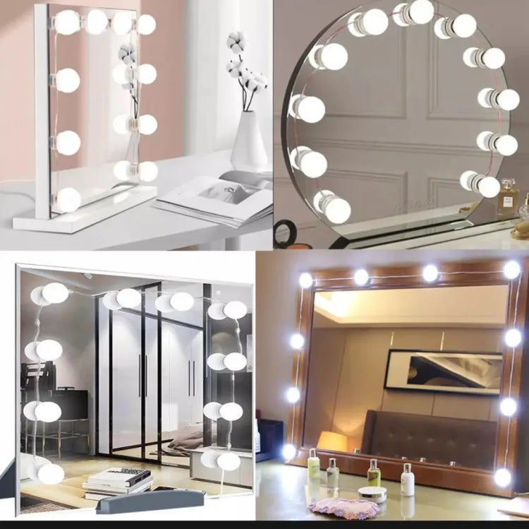 Vanity Mirror Fill Light Bulb | Changeable Luminance 3 Colors LED USB String Dimmable Vanity Light