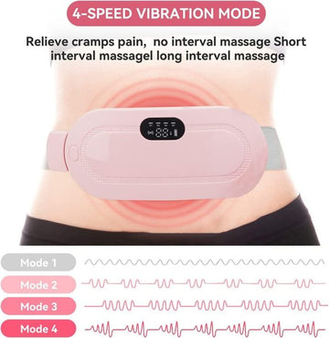 Heating Pad Women Period Pain Cramp Relief Belt | Portable Electric Menstrual Heating Pad With 3 Heat Levels & 4 Massage Modes For Belly And Waist Pain Relief