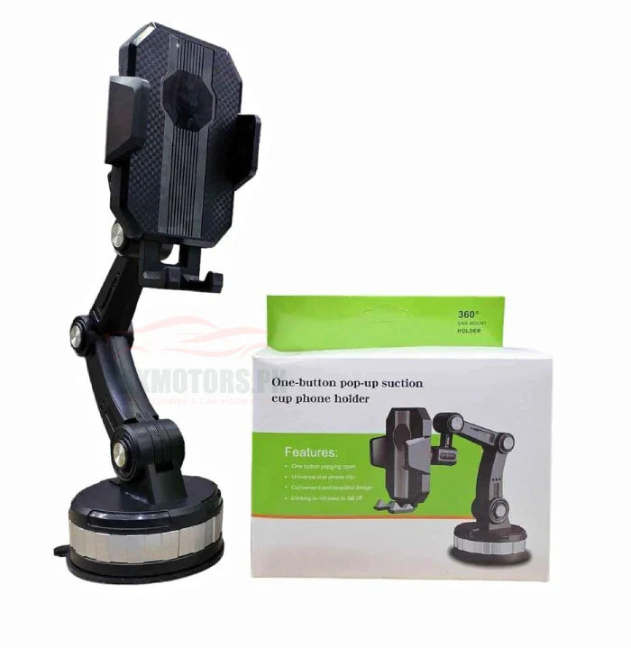 ONE BUTTON POP UP SUCTION CUP PHONE HOLDER