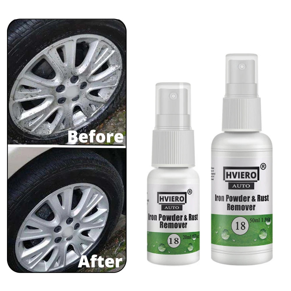 HGKJ-18-30ml Car Paint Wheel Iron Powder Rust Remover Car Logo Rust Spray Cleaner Repair Refurbising Accessories